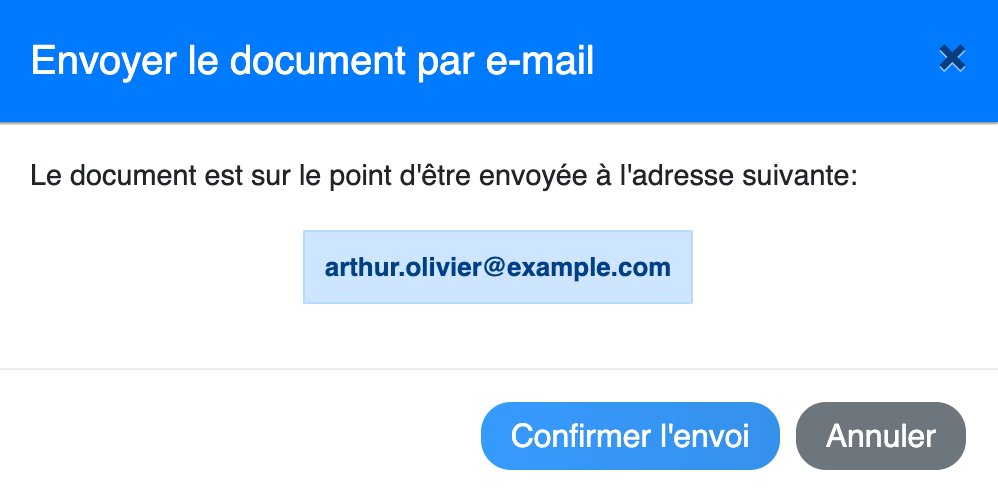 Envoi de document au client