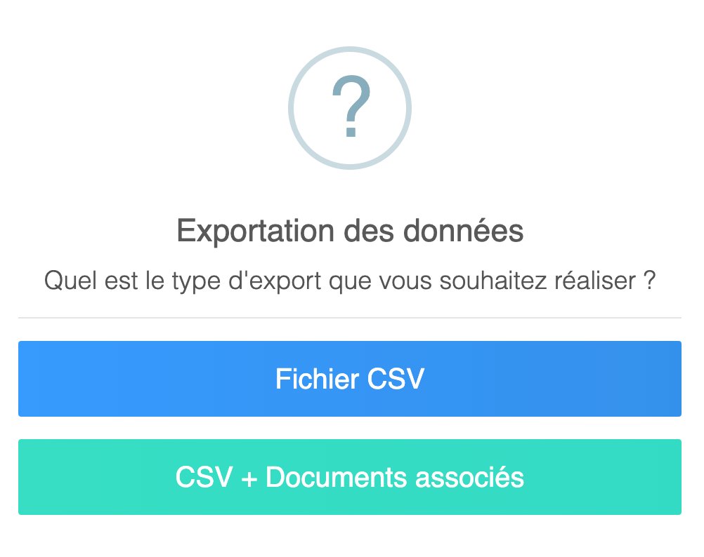 Export des données bancaires