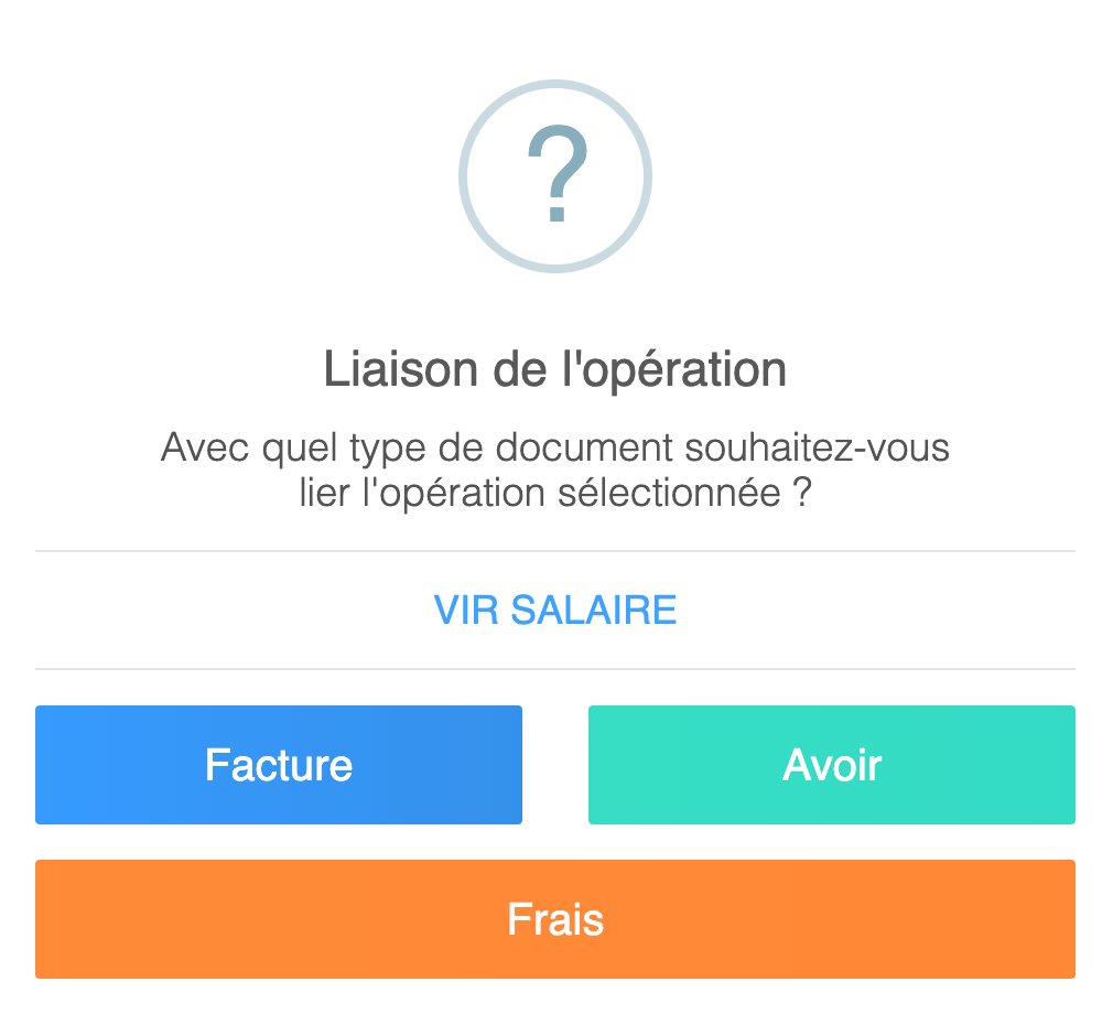 Pointage des opérations et liaison avec des documents
