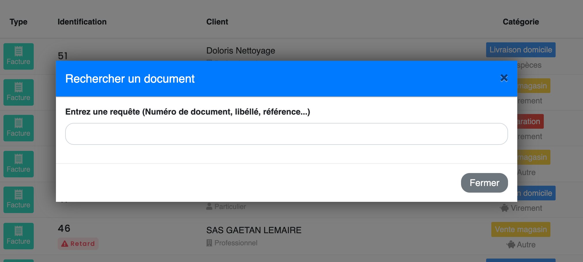 Recherche et création de document